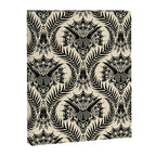 Triceratops Damask - black and cream Canvas Print Gallery Image 8
