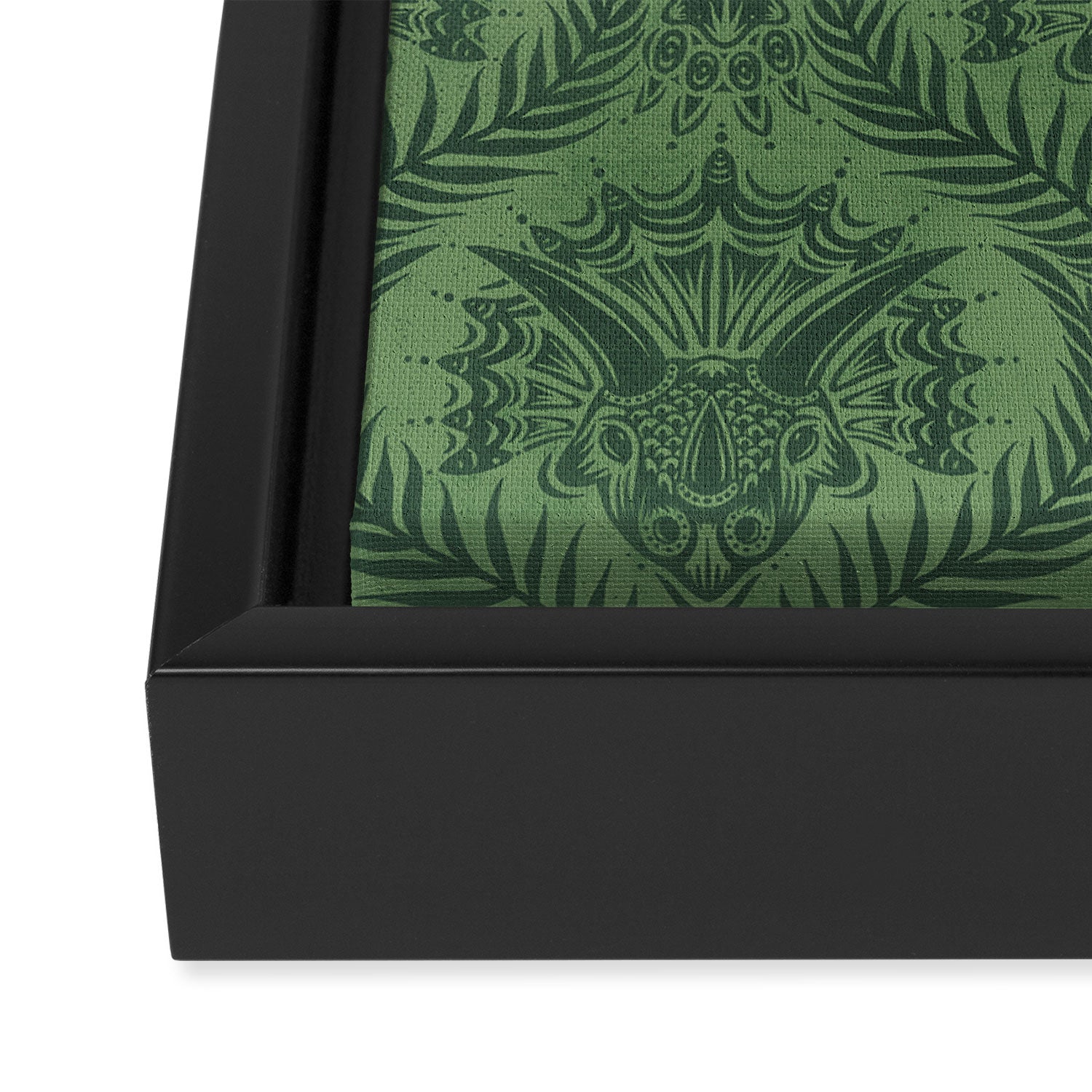 Triceratops Damask - Fern Framed Canvas Print Gallery Image 3