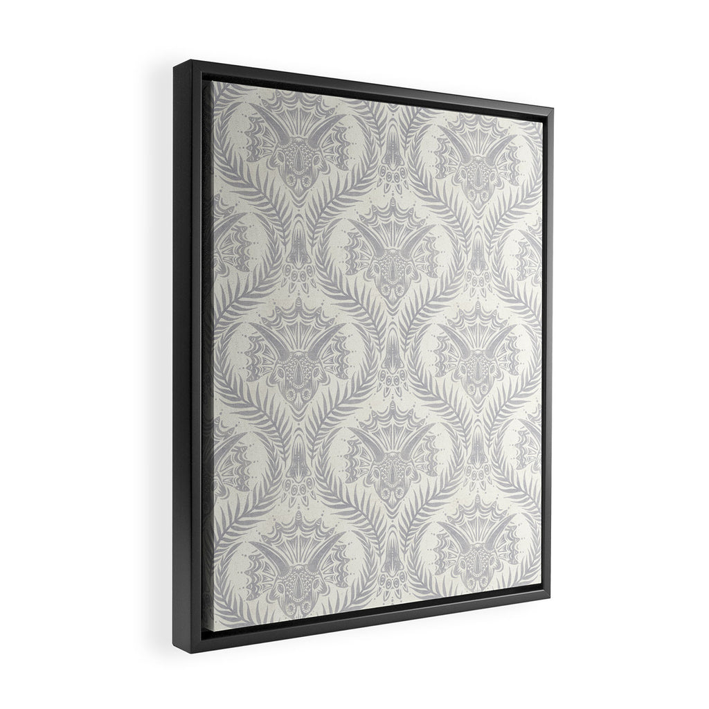 Triceratops Damask Framed Canvas Print Gallery Image 2