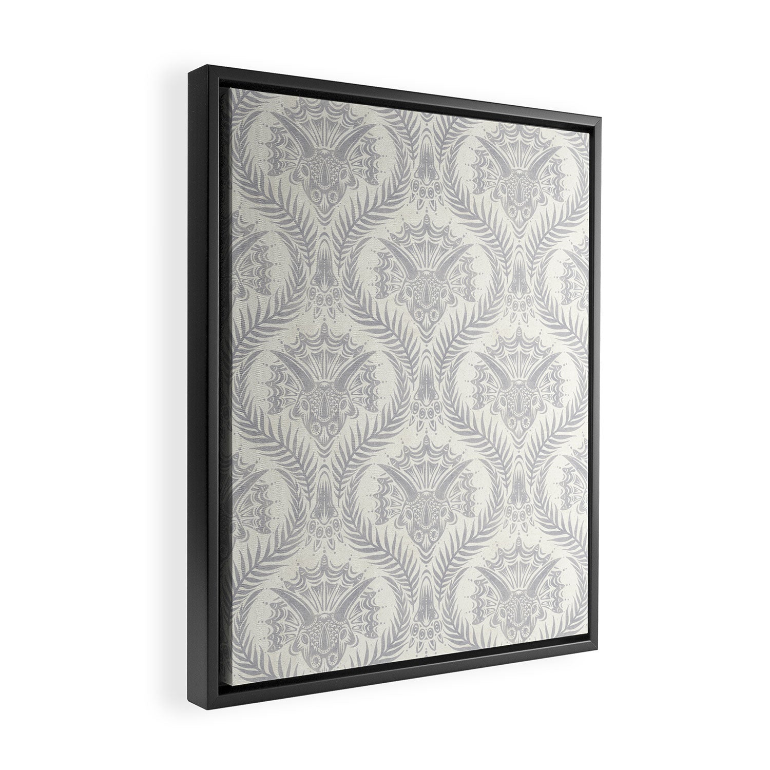Triceratops Damask Framed Canvas Print Gallery Image 2