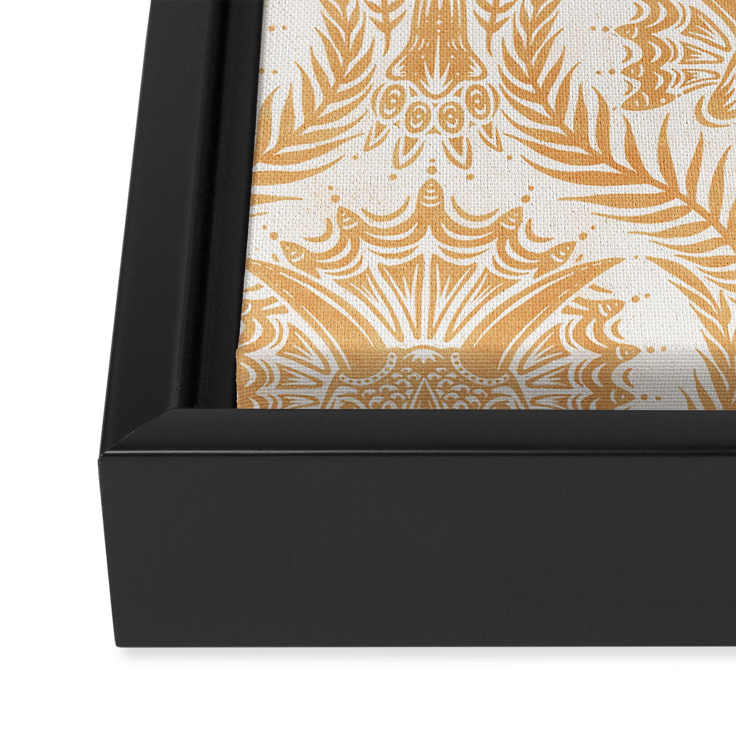 Triceratops Damask - Golden Framed Canvas Print Gallery Image 3