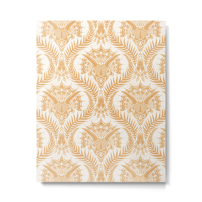 Triceratops Damask - Golden Metal Print Gallery Image 1