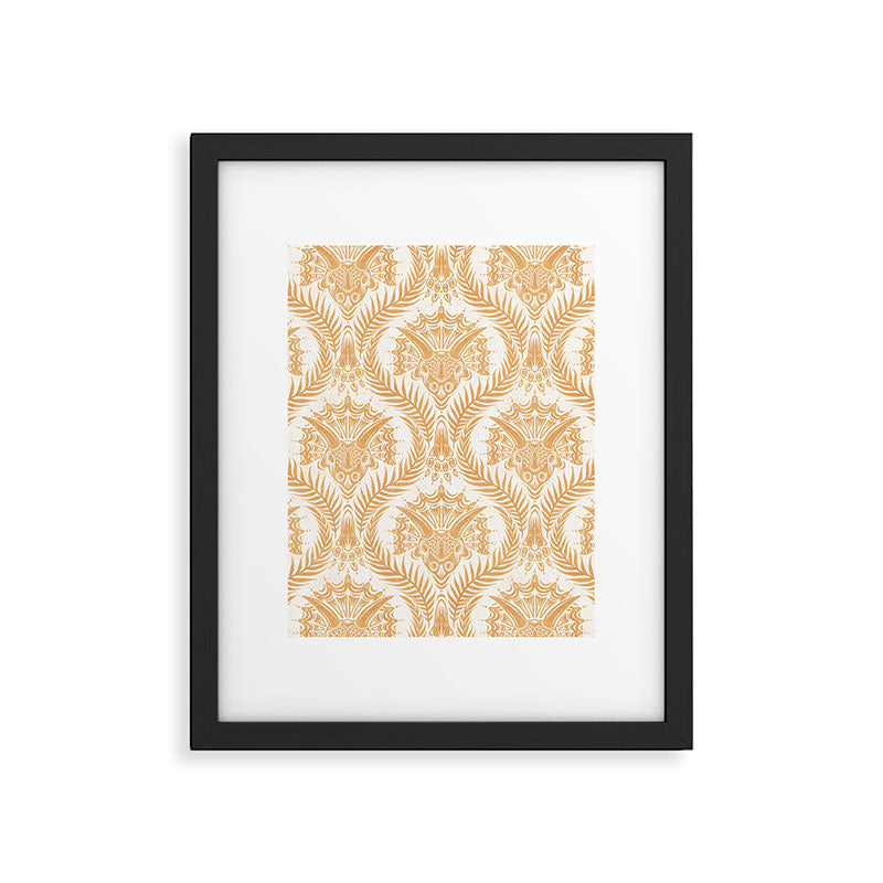 Triceratops Damask - Golden Framed Art Print Gallery Image 6