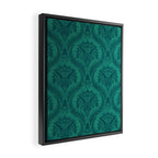 Triceratops Damask - Teal Framed Canvas Print Gallery Image 2
