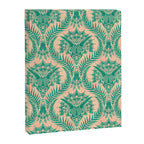 Triceratops Damask - Verdigris on peach Canvas Print Gallery Image 8