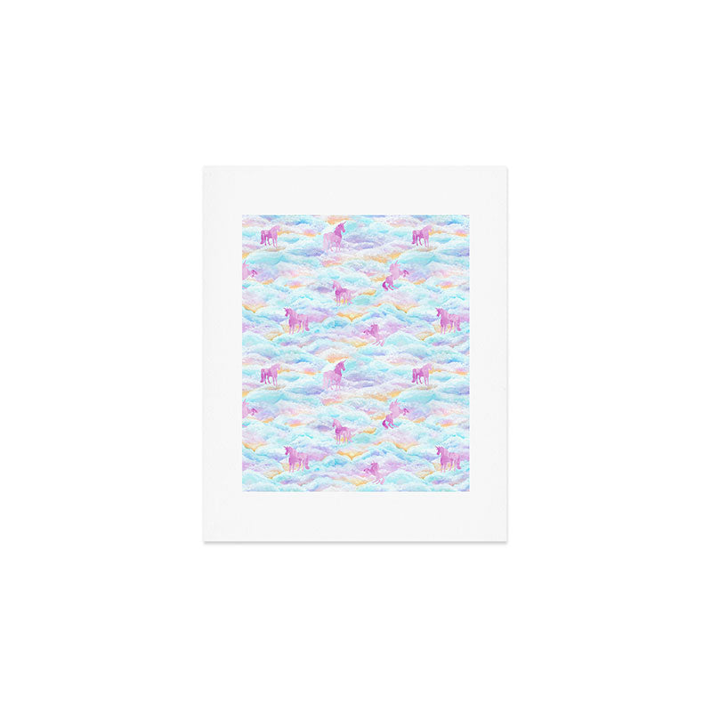 Unicorns Hiding in Clouds Art Print Gallery Image 1