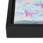 Unicorns Hiding in Clouds Framed Canvas Print Gallery Image 3