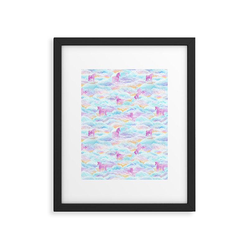 Unicorns Hiding in Clouds Framed Art Print Gallery Image 6