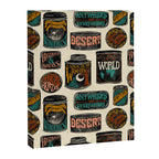 Vagabondâs Cupboard - black and cream with red, gold, teal, and peach Canvas Print Gallery Image 8