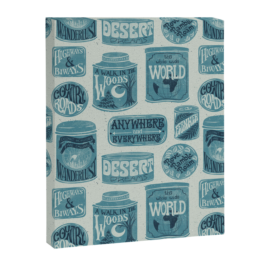 Vagabondâs Cupboard - dusty blue Canvas Print Gallery Image 8