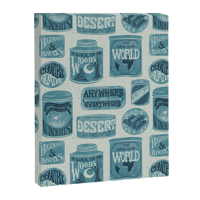 Vagabondâs Cupboard - dusty blue Canvas Print Gallery Image 1