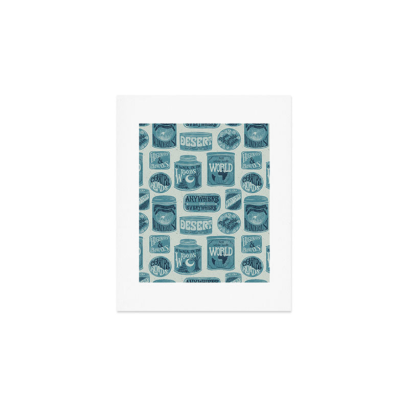 Vagabondâs Cupboard - dusty blue Art Print Gallery Image 1