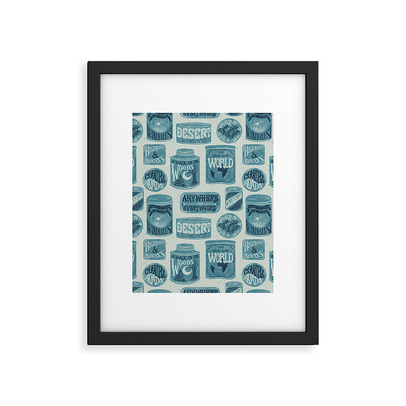Vagabondâs Cupboard - dusty blue Framed Art Print Gallery Image 6