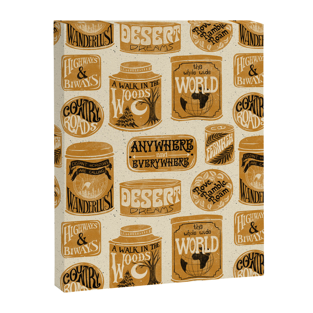 Vagabondâs Cupboard - gold, black, and cream  Canvas Print Gallery Image 8