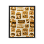 Vagabondâs Cupboard - gold, black, and cream  Framed Canvas Print Gallery Image 8