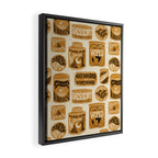 Vagabondâs Cupboard - gold, black, and cream  Framed Canvas Print Gallery Image 2