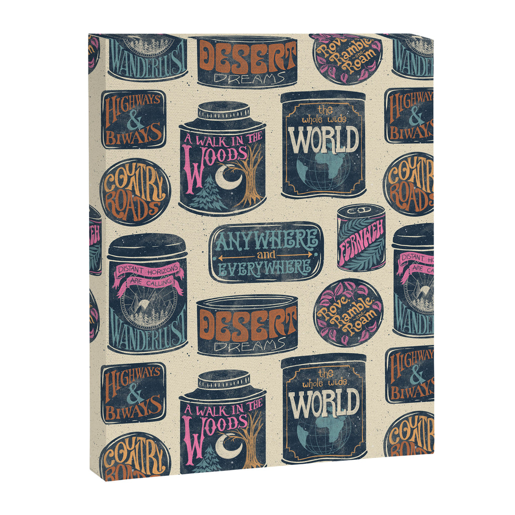 Vagabondâs Cupboard - midnight, cream, and more Canvas Print Gallery Image 8