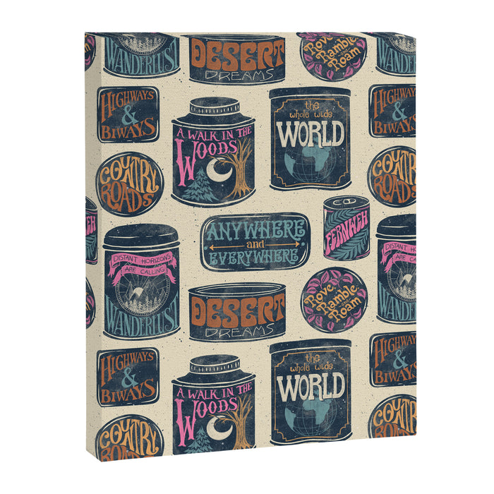 Vagabondâs Cupboard - midnight, cream, and more Canvas Print Gallery Image 1