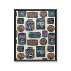 Vagabondâs Cupboard - midnight, cream, and more Framed Canvas Print Gallery Image 8