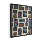 Vagabondâs Cupboard - midnight, cream, and more Framed Canvas Print Gallery Image 2