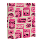 Vagabondâs Cupboard - pink and black on cream Canvas Print Gallery Image 8