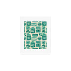 Vagabondâs Cupboard - teal and cream Art Print Gallery Image 1