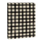 Watercolor Gingham - Black and Cream Canvas Print Gallery Image 8