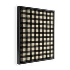 Watercolor Gingham - Black and Cream Framed Canvas Print Gallery Image 2
