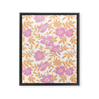 Wild Mountain Roses - sunset pink and orange  Framed Canvas Print Gallery Image 8