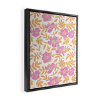 Wild Mountain Roses - sunset pink and orange  Framed Canvas Print Gallery Image 2