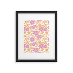 Wild Mountain Roses - sunset pink and orange  Framed Art Print Gallery Image 6