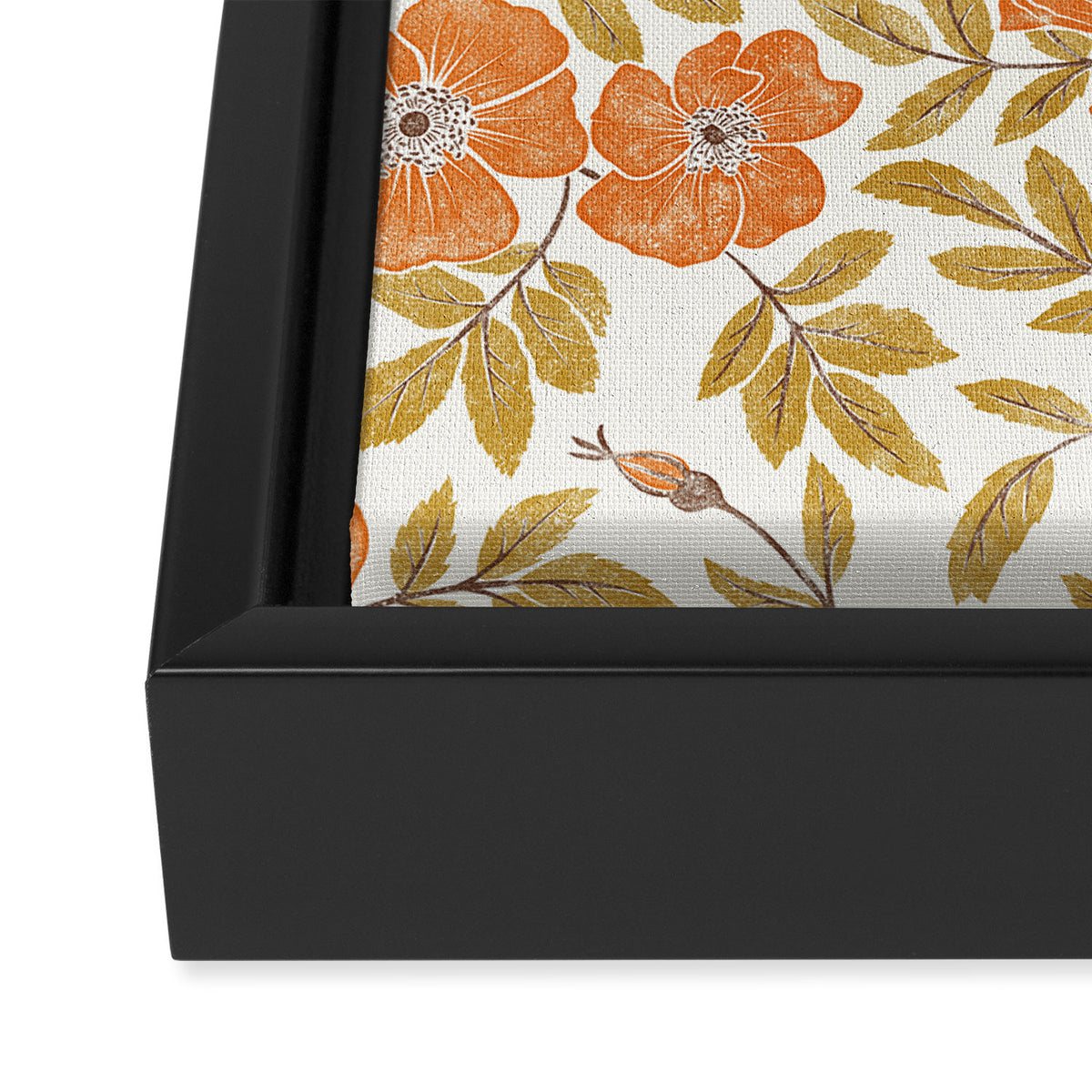 Wild Mountain Roses - vintage autumn leaves  Framed Canvas Print Gallery Image 3