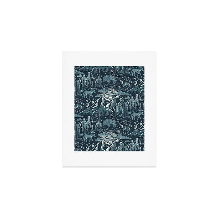 Wild West - Blue Art Print Gallery Image 1