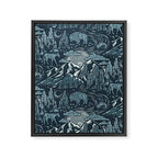 Wild West - Blue Framed Canvas Print Gallery Image 8