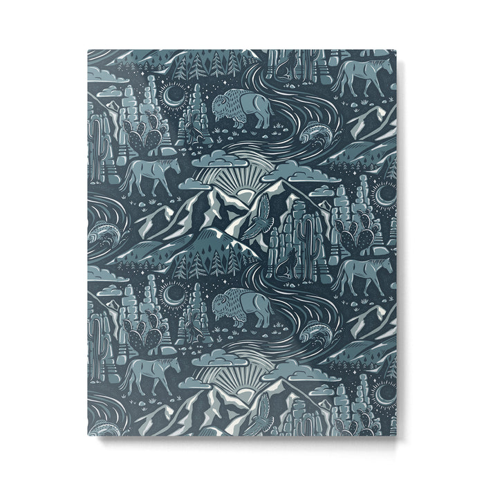 Wild West - Blue Metal Print Gallery Image 1