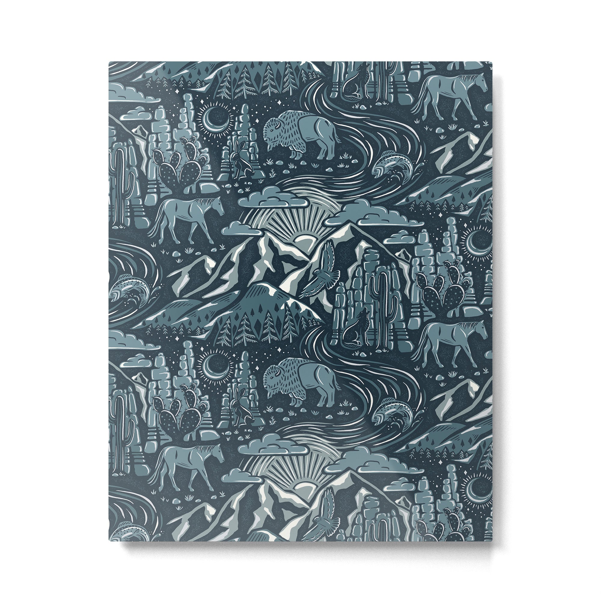 Wild West - Blue Metal Print Gallery Image 6