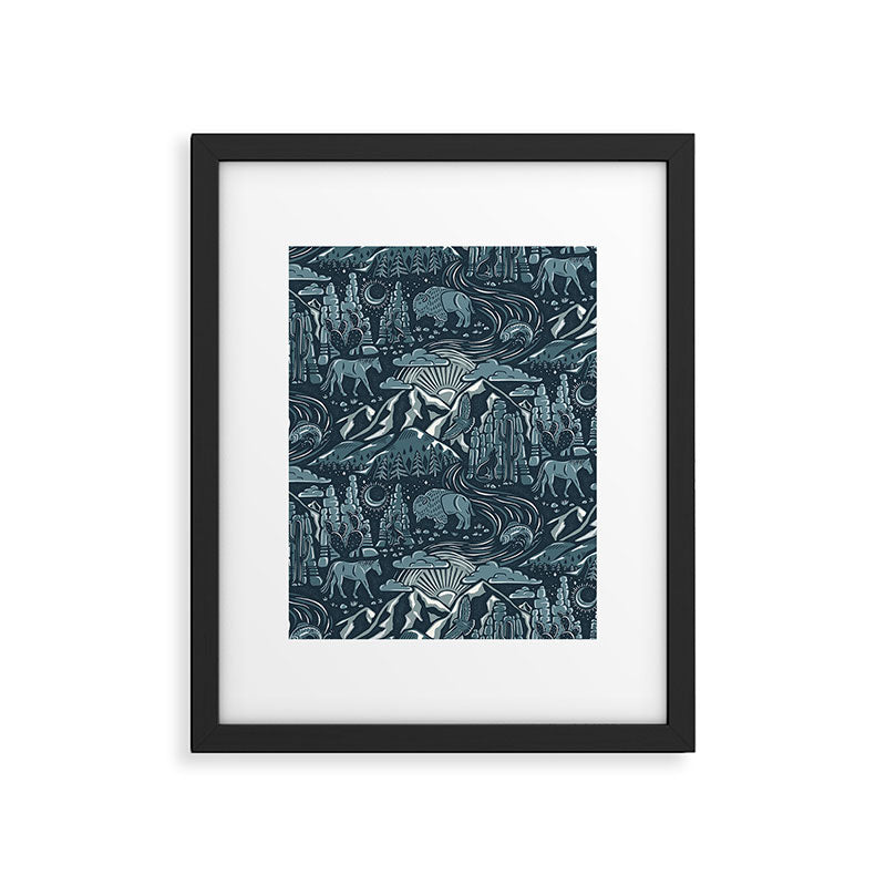 Wild West - Blue Framed Art Print Gallery Image 6