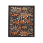 Wild West - Brown, Orange, and Blue  Framed Canvas Print Gallery Image 8