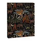 Wild West - dark brown, rust, green, and black Canvas Print Gallery Image 8