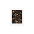 Wild West - dark brown, rust, green, and black Art Print Gallery Image 1