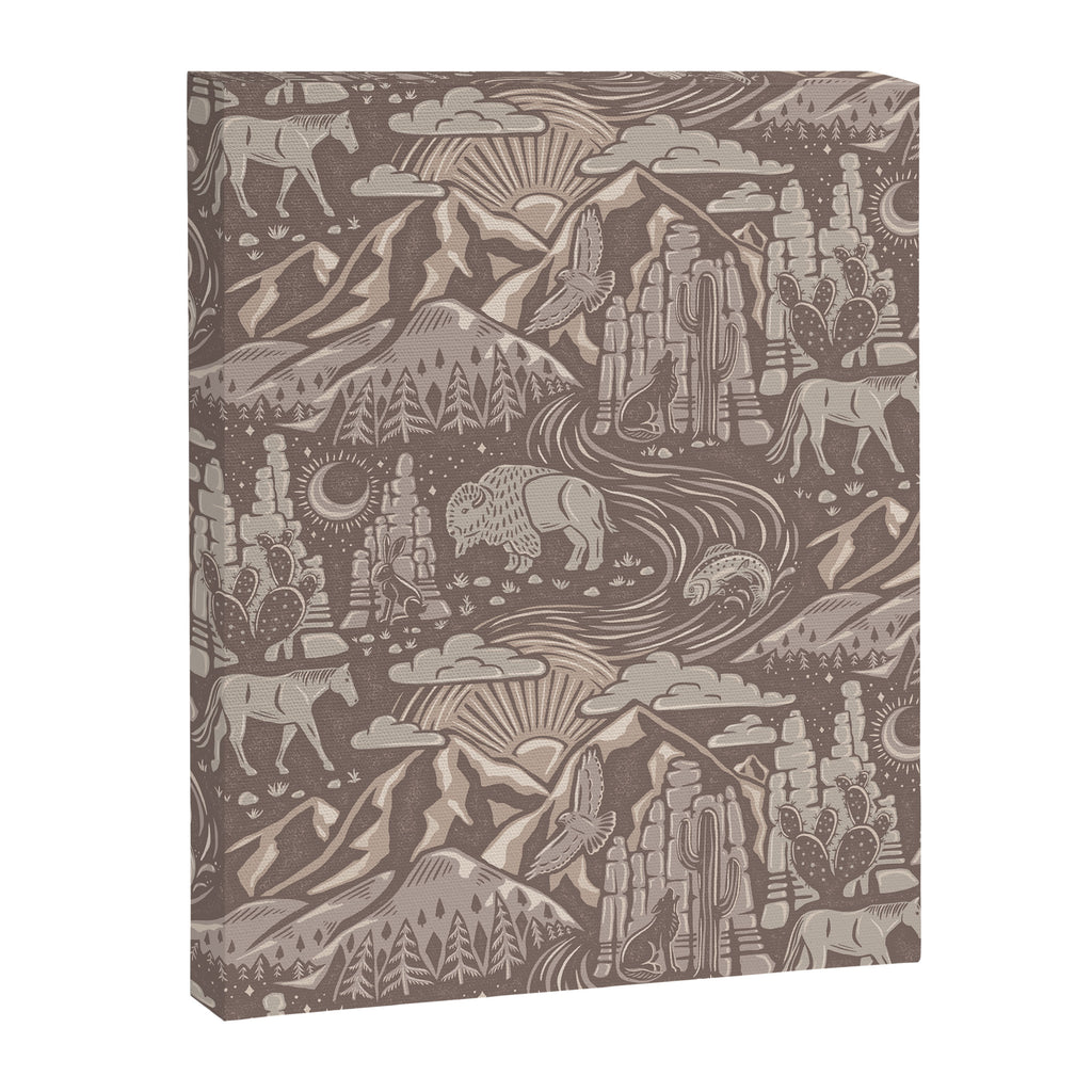 Wild West - Taupe Neutral  Canvas Print Gallery Image 8