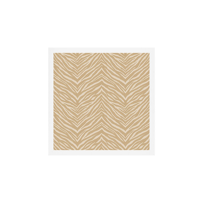 Zebra Stripe - sandy neutral Art Print Gallery Image 1