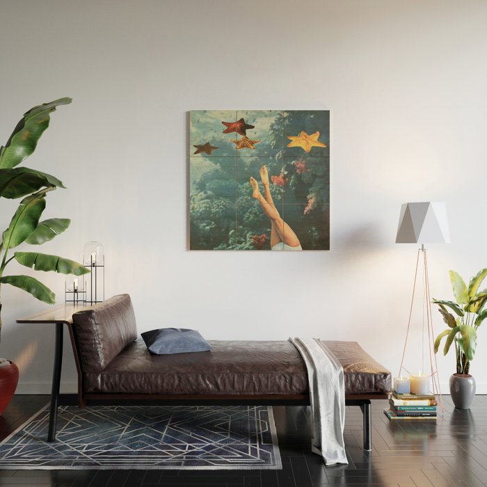 Mermaid Wood Wall Art Gallery Image 2