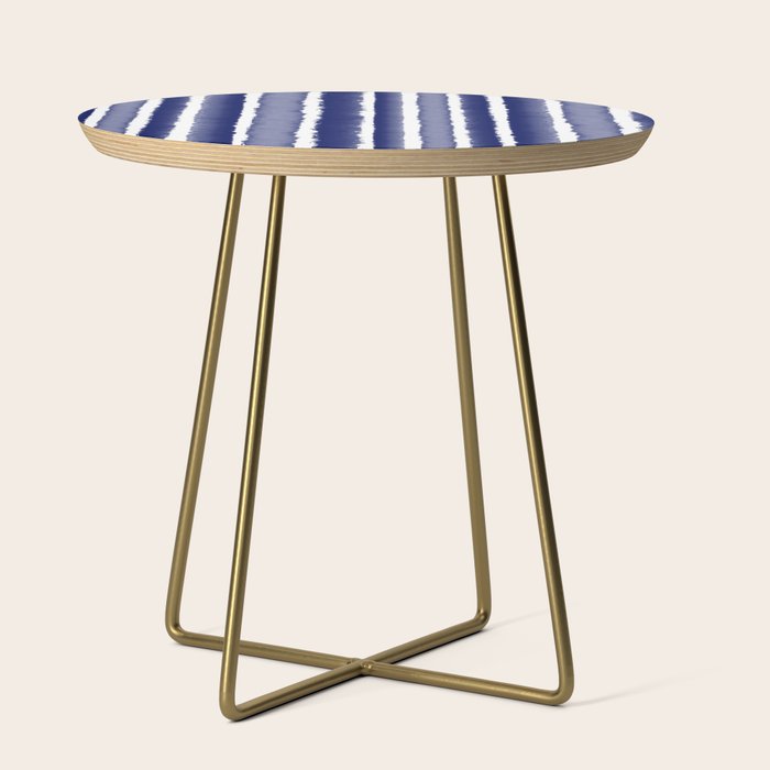 Wide Watercolor Stripes - Indigo Blue  Side Table Gallery Image 1