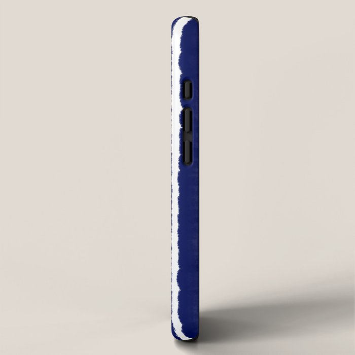 Wide Watercolor Stripes - Indigo Blue  iPhone Case Gallery Image 2