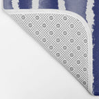 Wide Watercolor Stripes - Indigo Blue  Bath Mat Gallery Image 2