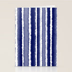 Wide Watercolor Stripes - Indigo Blue  Stationery Card Gallery Image 2