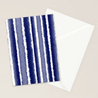Wide Watercolor Stripes - Indigo Blue  Stationery Card Gallery Image 2