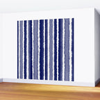 Wide Watercolor Stripes - Indigo Blue  Wall Mural Gallery Image 2