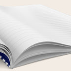 Wide Watercolor Stripes - Indigo Blue  Notebook Gallery Image 2